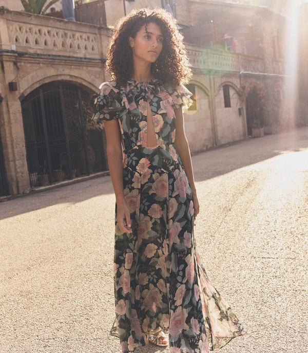 AMIRA DRESS -- ROSE GARDEN FLORAL