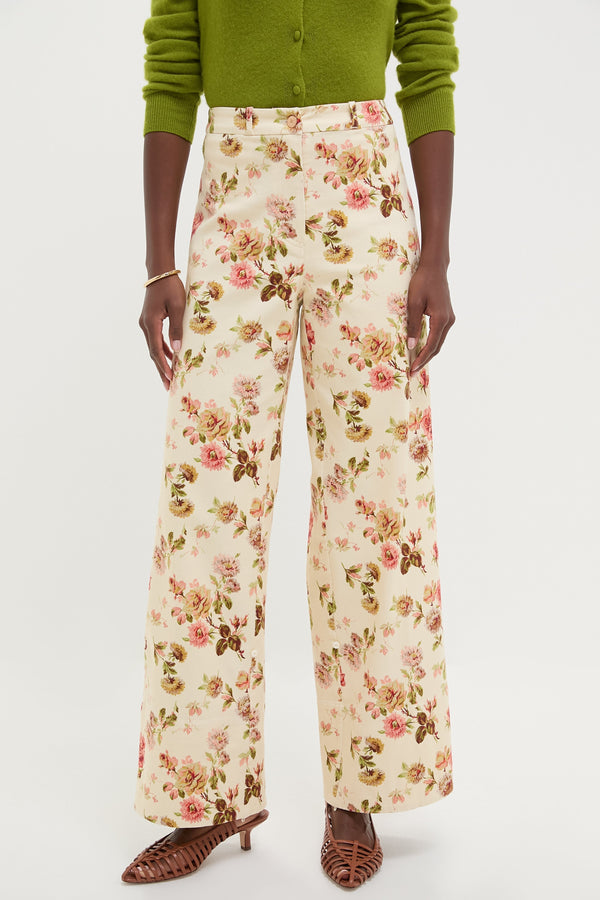 Romantic Floral Twill Convertible Florence Pants